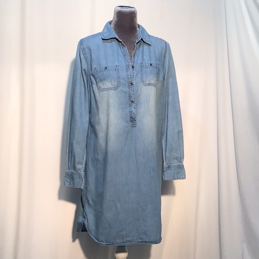 Faded Glory | Dresses | Faded Glory Chambray Dress Size Small